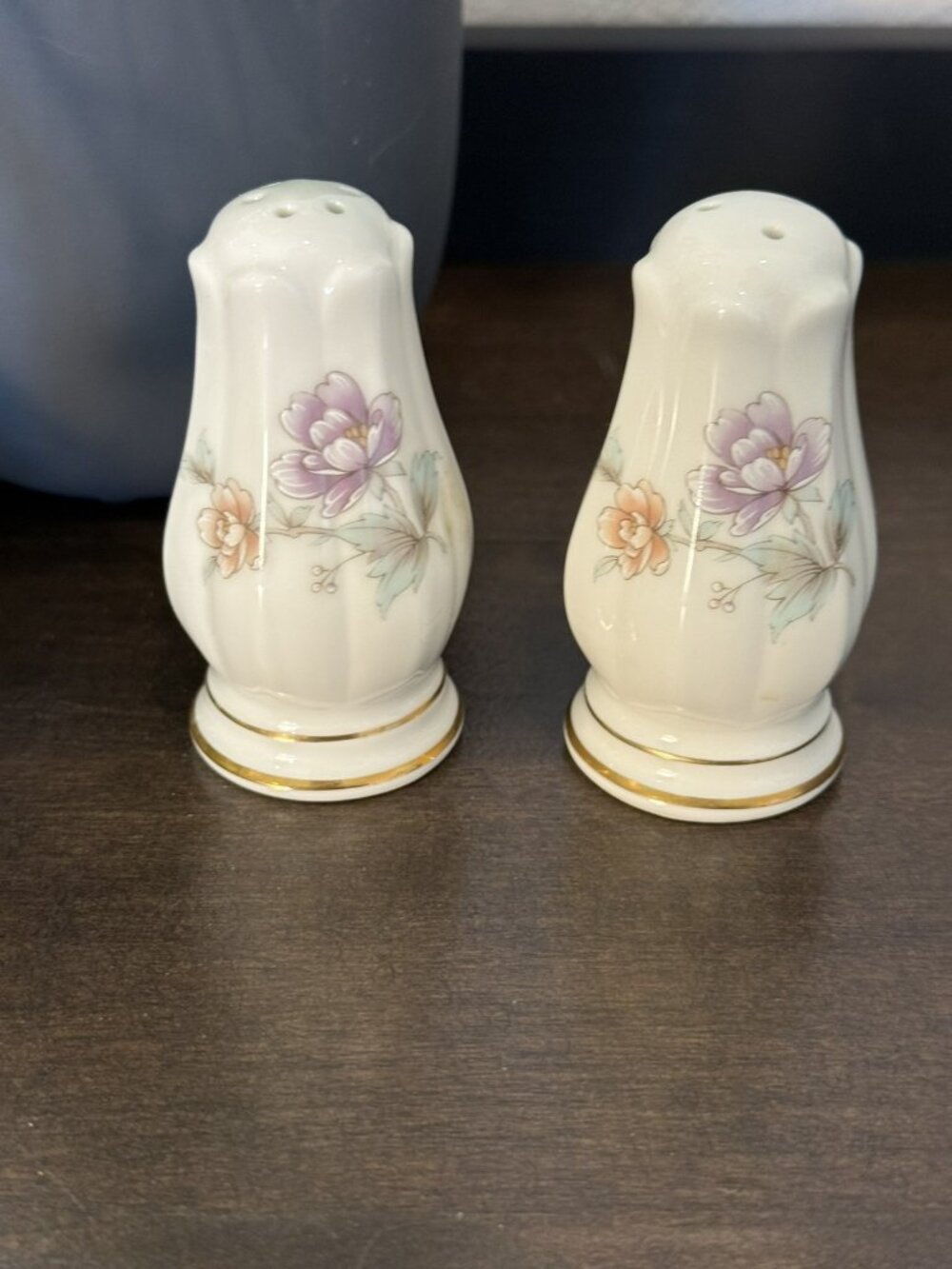 Noritake China CERVANTES #7261 Salt & Pepper Set Discontinued Pattern HTF